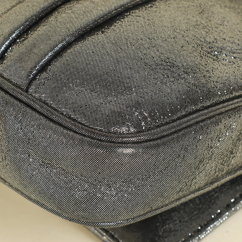 Fendi Metallic Silver Mia Pochette Chain Bag