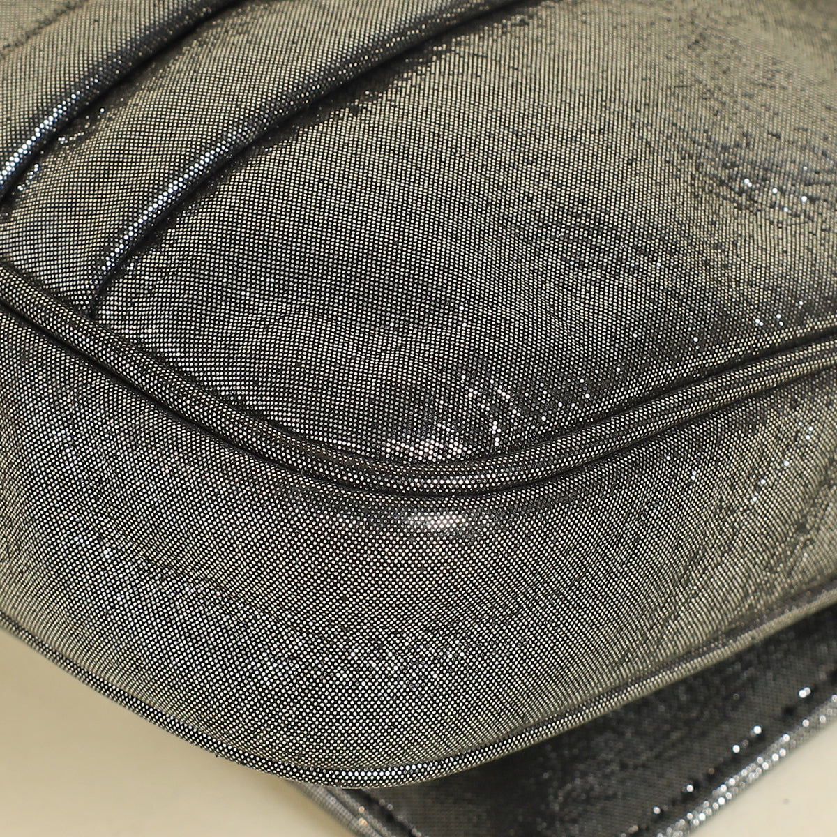 Fendi Metallic Silver Mia Pochette Chain Bag