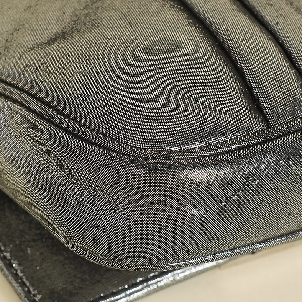 Fendi Metallic Silver Mia Pochette Chain Bag