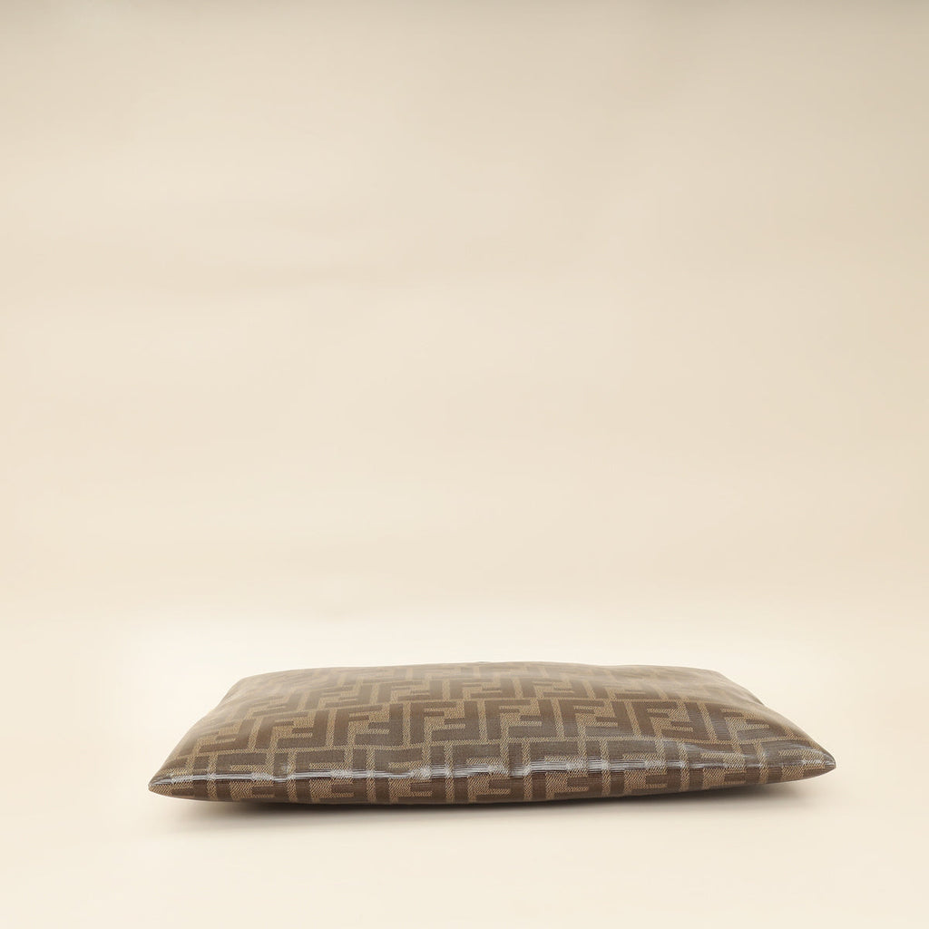 Fendi Brown FF Large Flat Wristlet Pouch