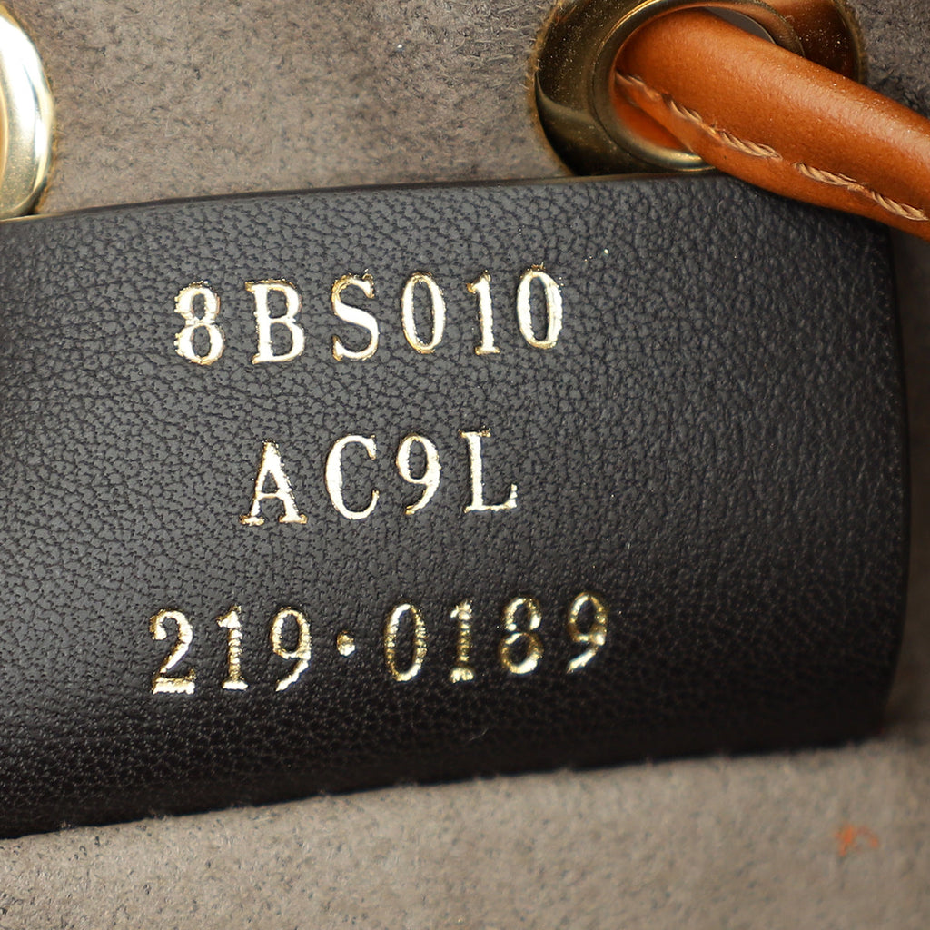 Fendi Brown Logo Mini Leather Mon Tresor Bag