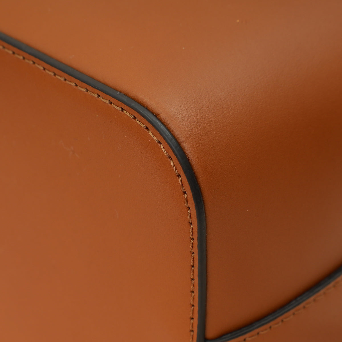 Fendi Brown Logo Mini Leather Mon Tresor Bag