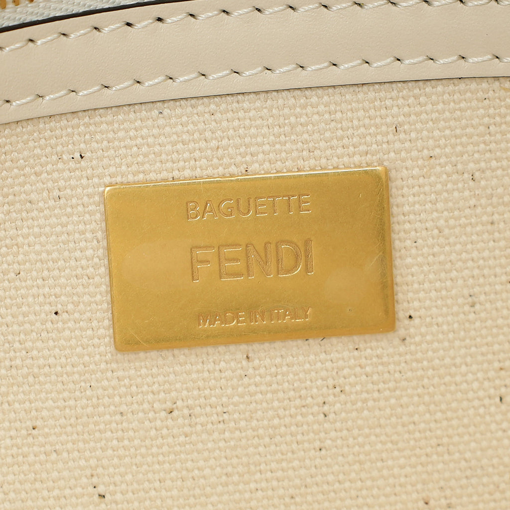 Fendi Multicolor FF Embroidery Baguette Medium Bag