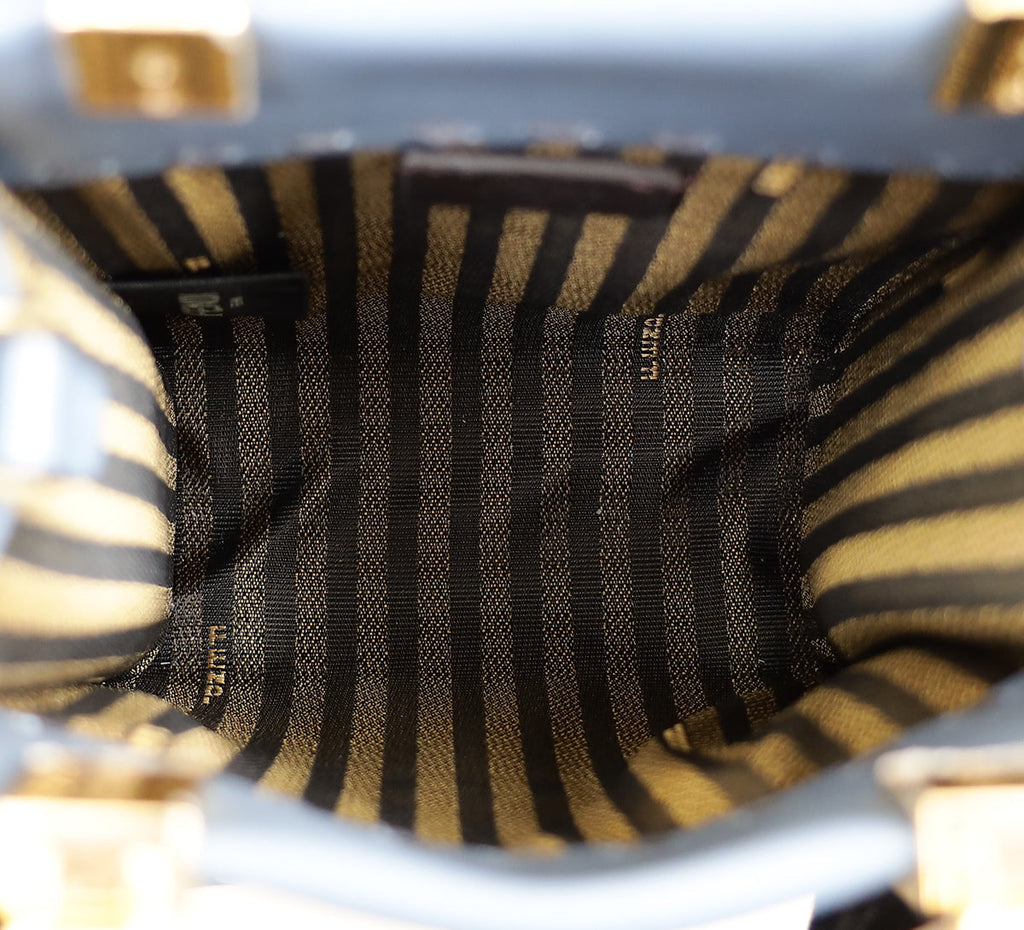 Fendi Dark Blue Mini Sunshine Shopper Bag