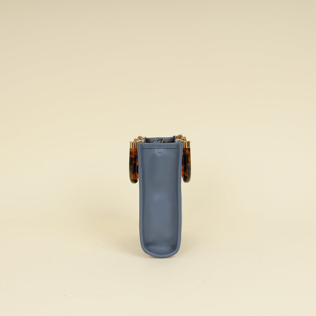 Fendi Dark Blue Mini Sunshine Shopper Bag