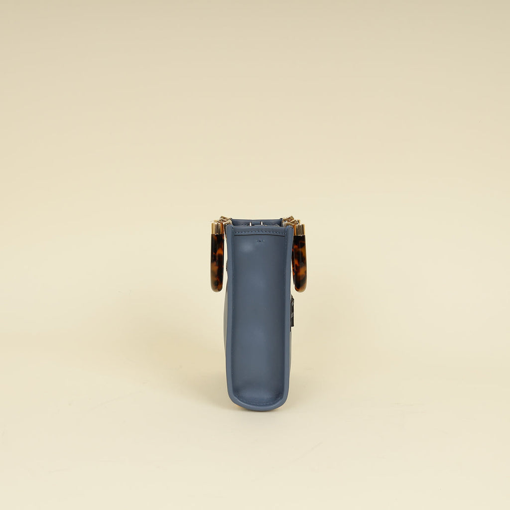 Fendi Dark Blue Mini Sunshine Shopper Bag