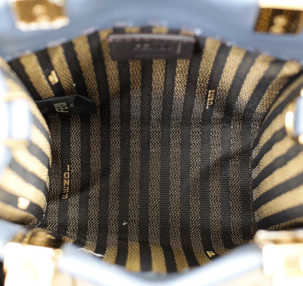 Fendi Dark Blue Mini Sunshine Shopper Bag