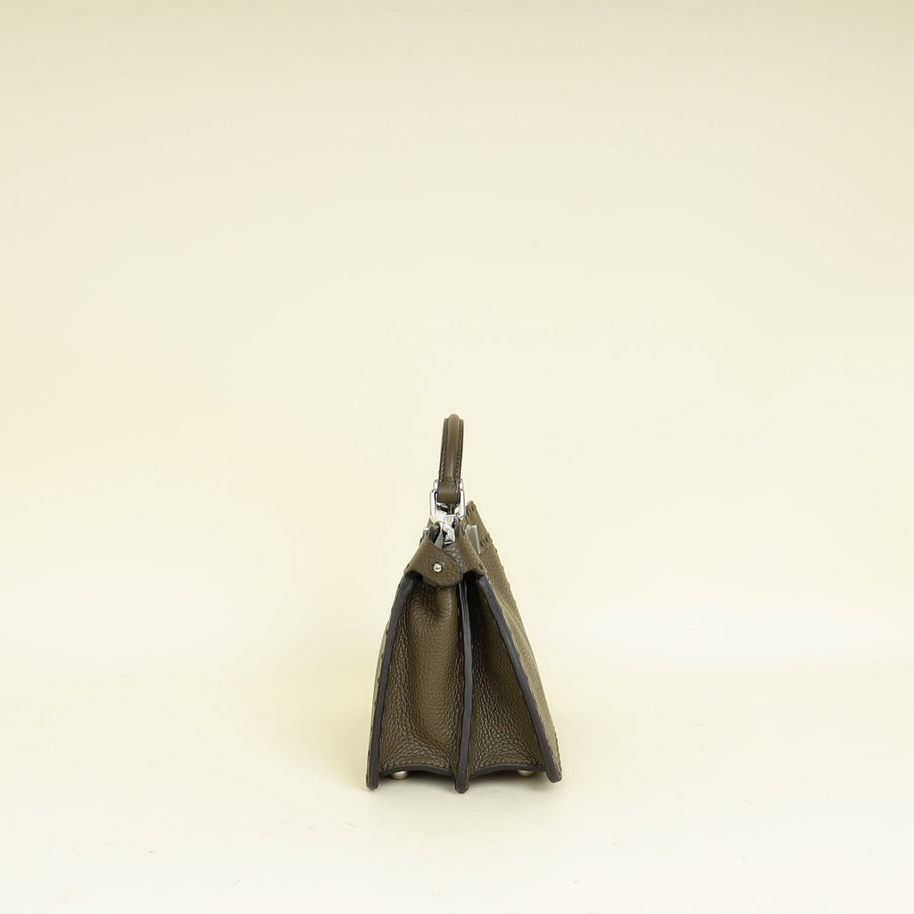 Fendi Dark Olive Selleria Petite Peekaboo ISeeU Bag
