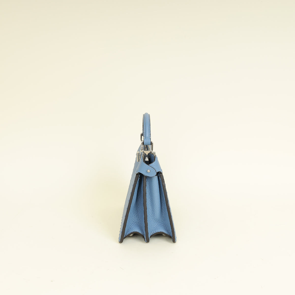 Fendi Blue Selleria Peekaboo ISeeU Petite Bag
