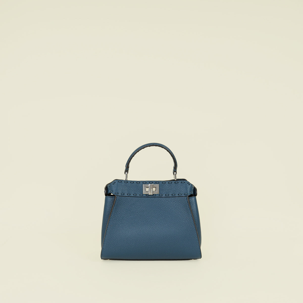 Fendi Dark Teal Peekaboo Selleria Mini Bag