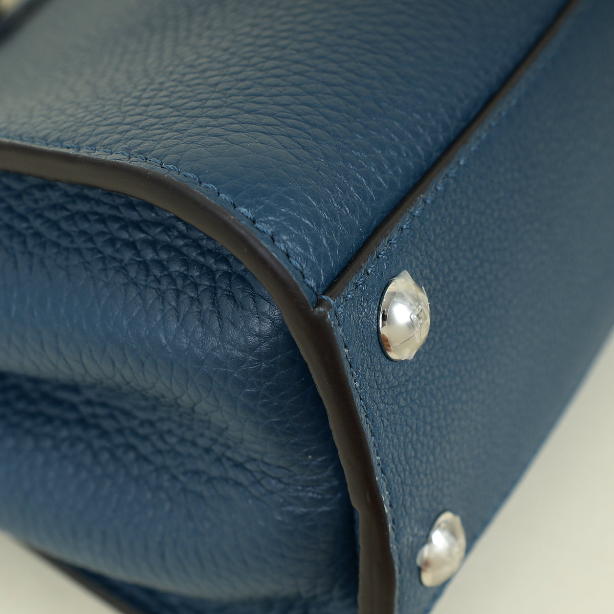 Fendi Dark Teal Peekaboo Selleria Mini Bag