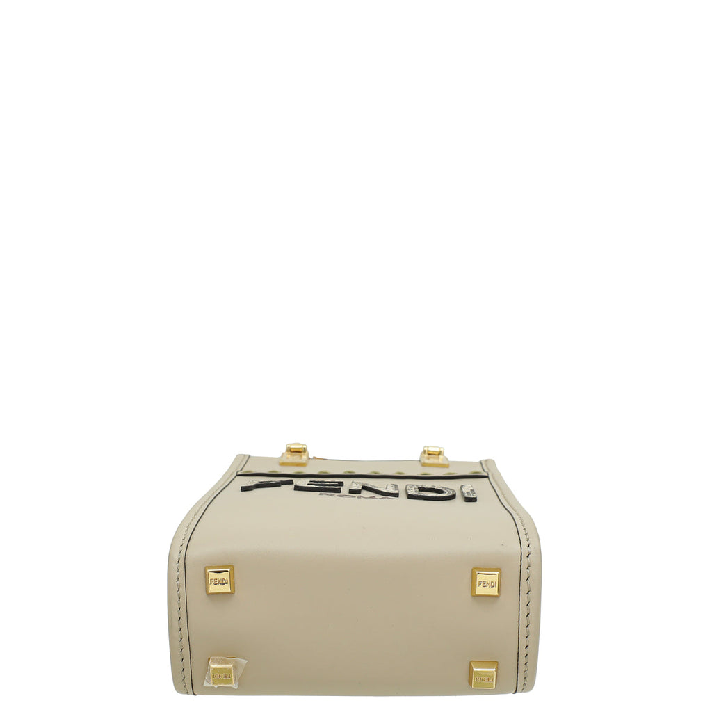 Fendi Beige Mini Sunshine Shopper Bag
