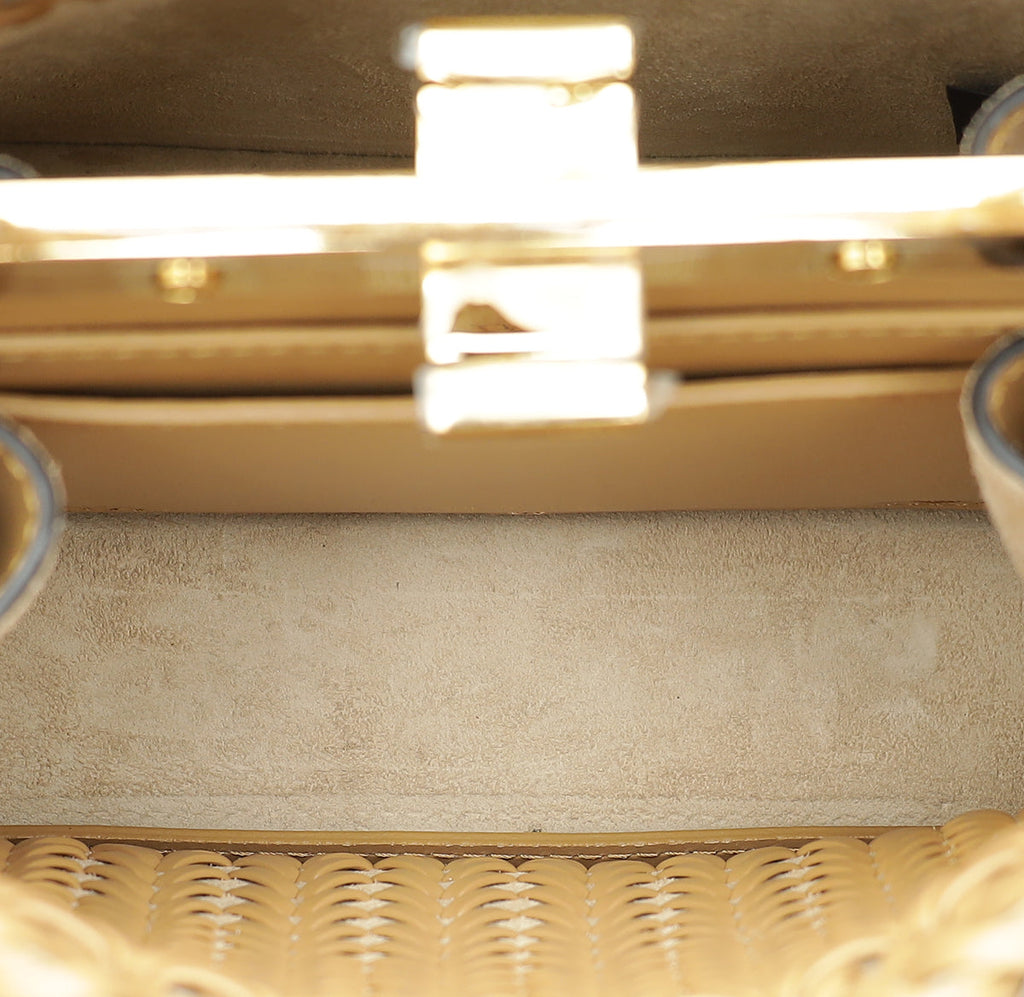 Fendi Beige Peekaboo ISEEU Petite Interlaced Bag