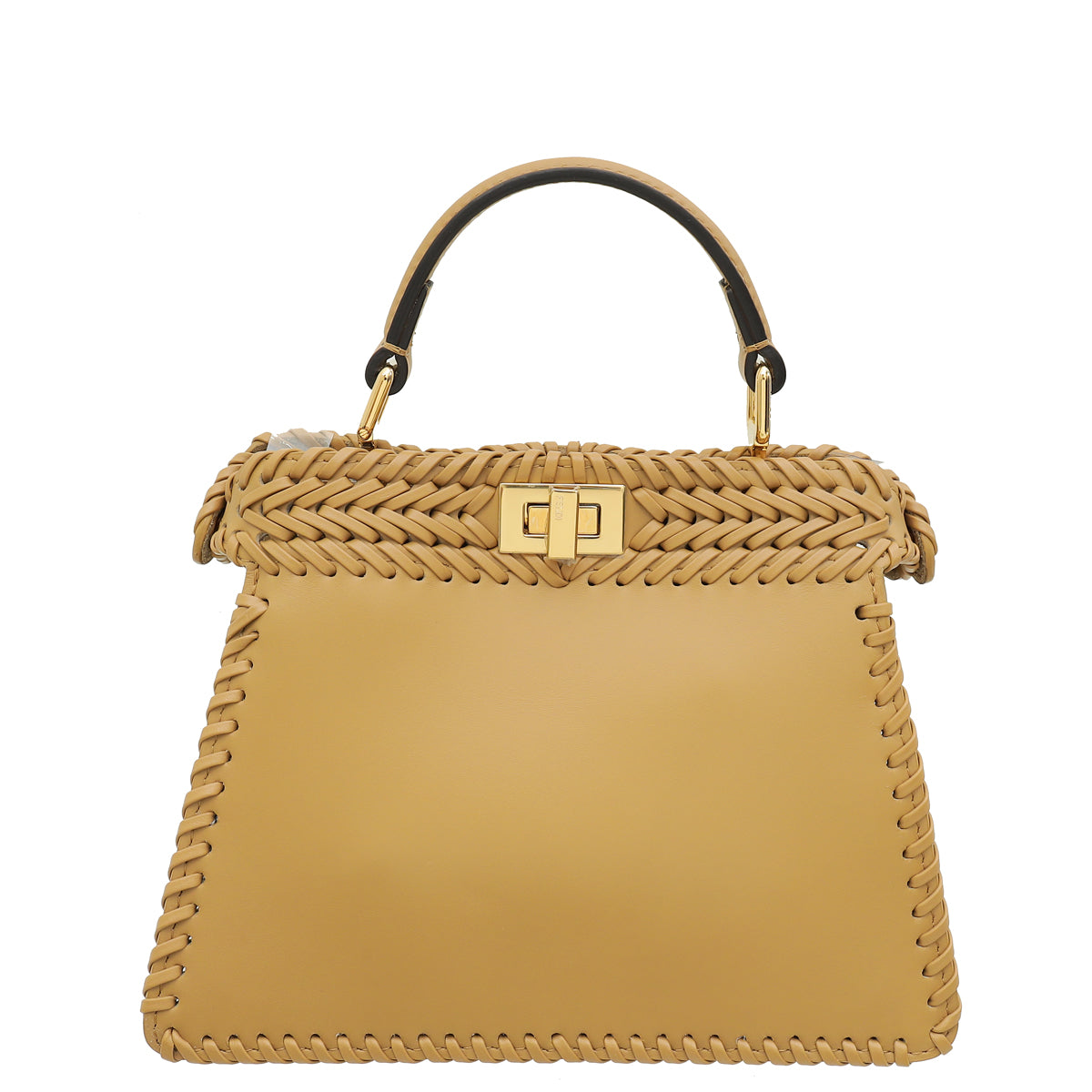 Fendi Beige Peekaboo ISEEU Petite Interlaced Bag