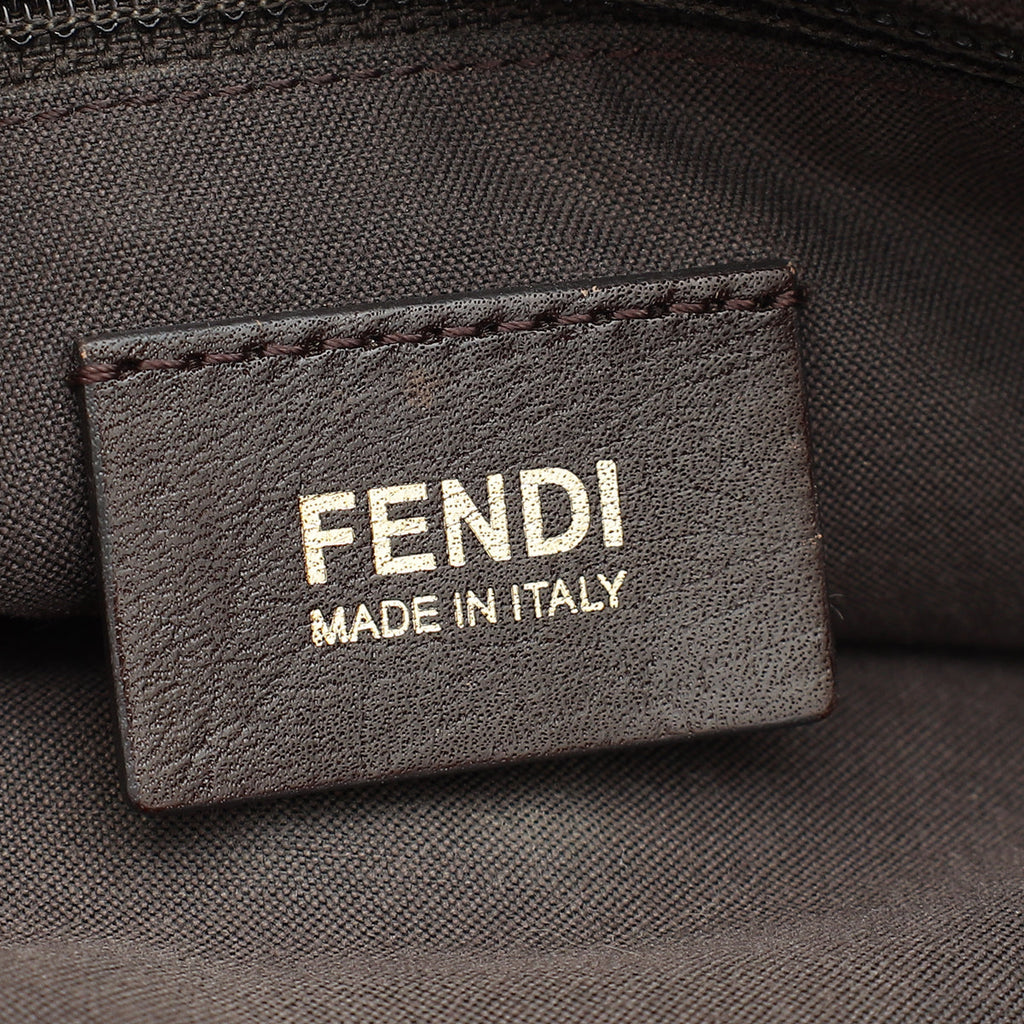 Fendi Zucca Mia Large Flap Shoulder Bag