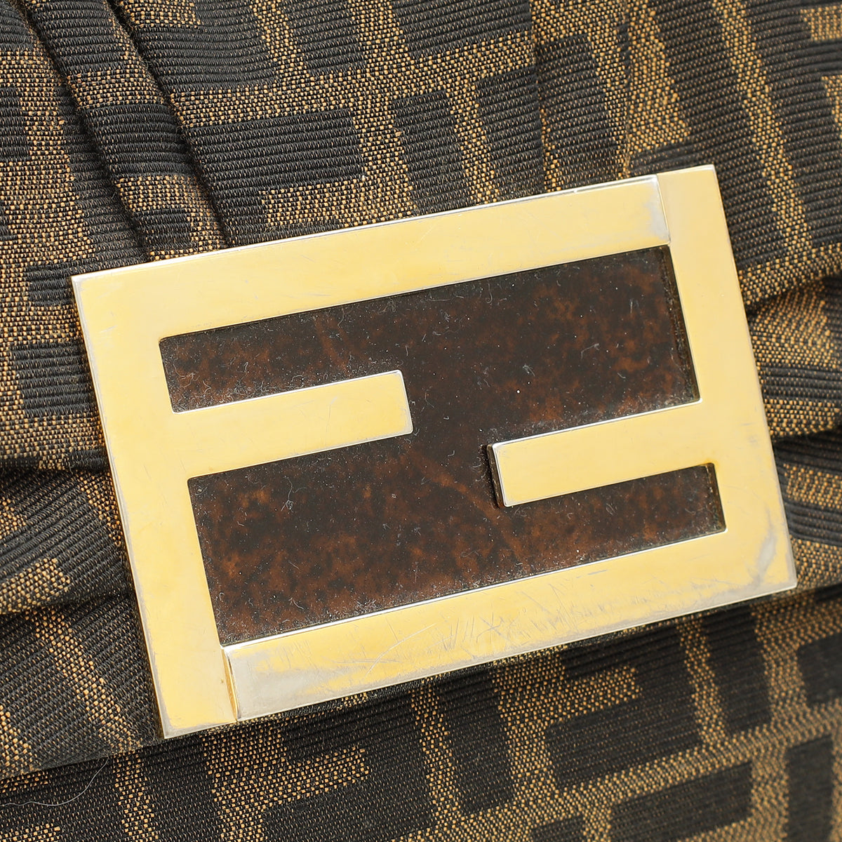 Fendi Zucca Mia Large Flap Shoulder Bag