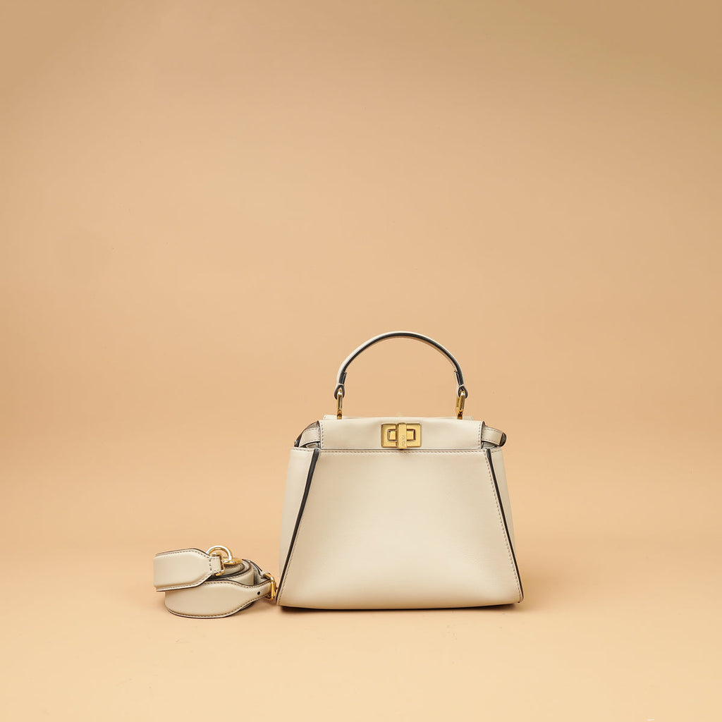 Fendi Beige Mini Peekaboo Bag