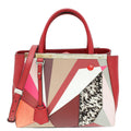 Fendi Red Multicolor 2 Jours Patchwork Petite Bag