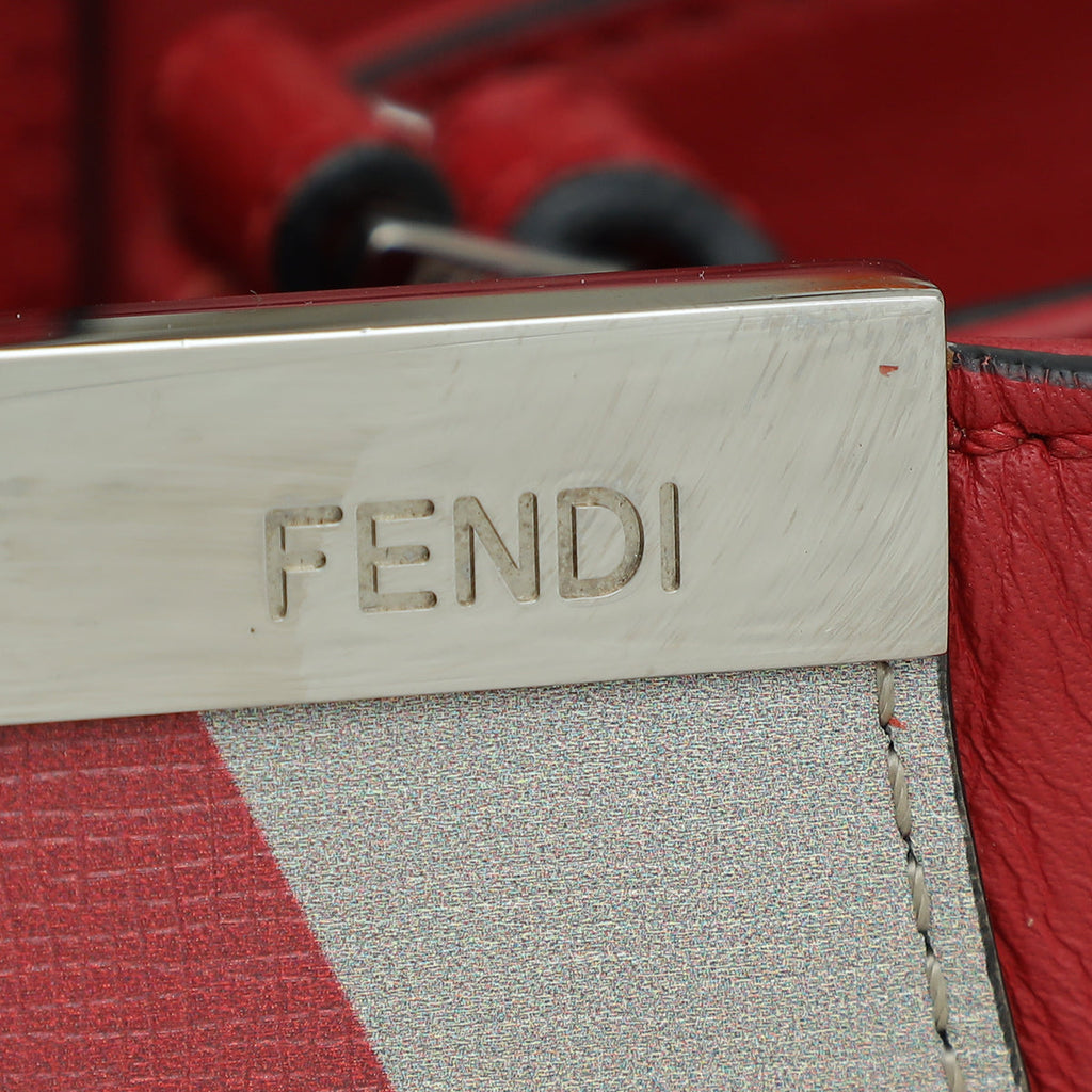 Fendi Red Multicolor 2 Jours Patchwork Petite Bag