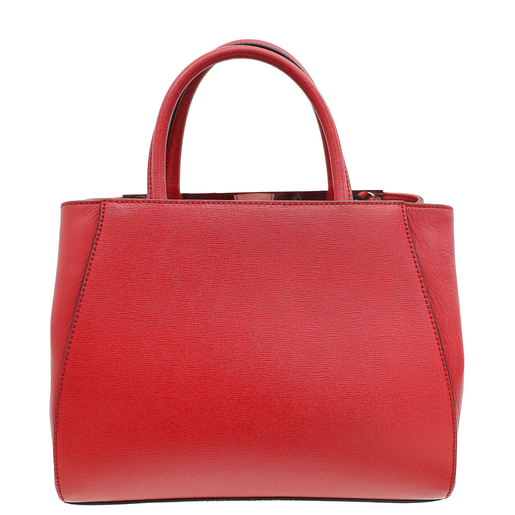 Fendi Red Multicolor 2 Jours Patchwork Petite Bag
