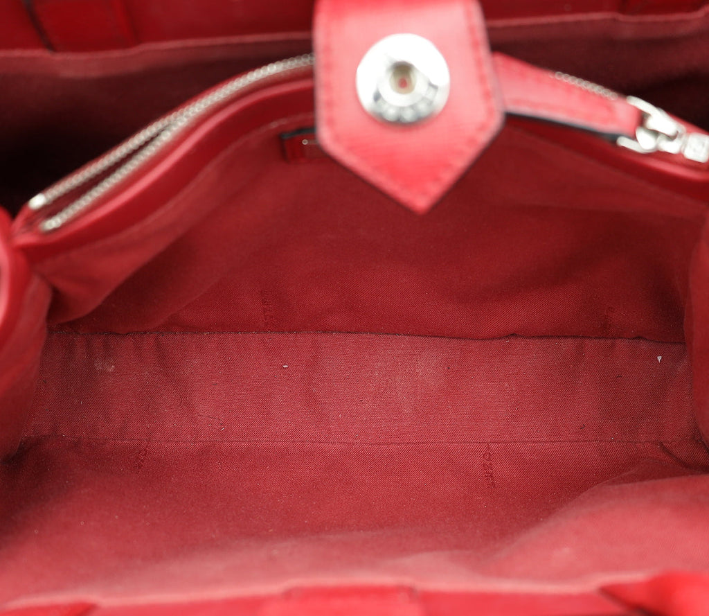 Fendi Red Multicolor 2 Jours Patchwork Petite Bag