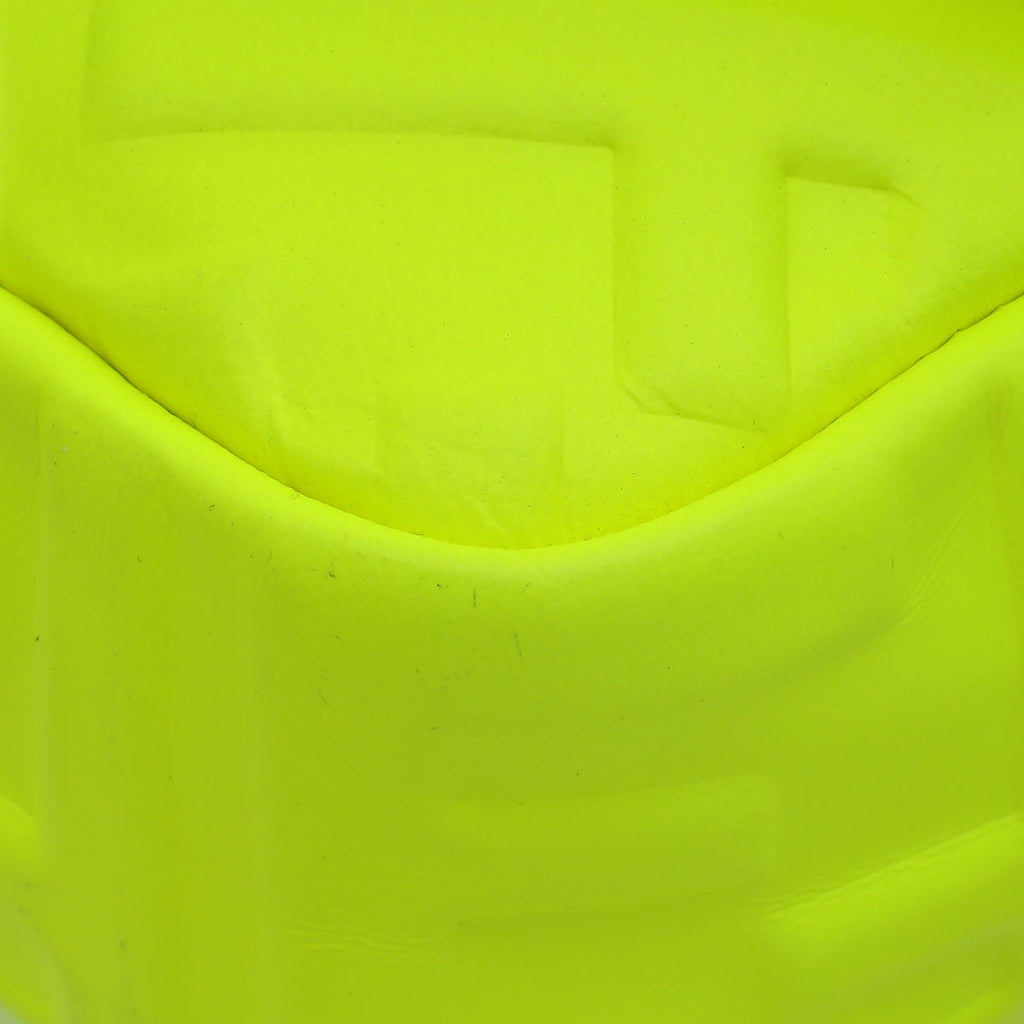 Fendi Neon Yellow FF Embossed Baguette Medium Bag