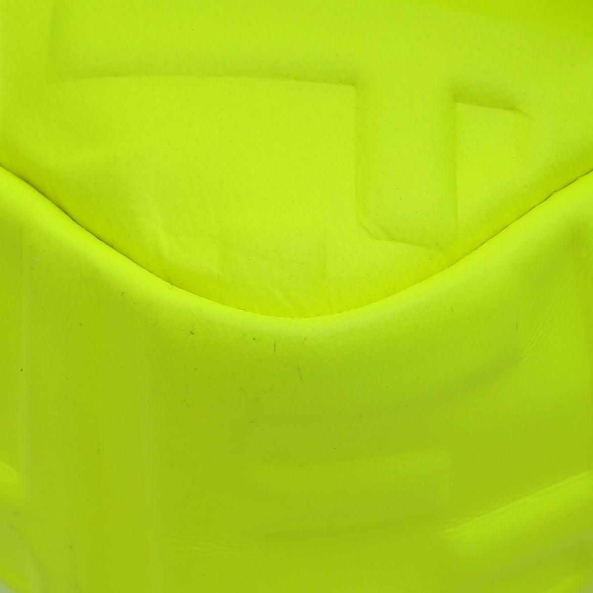 Fendi Neon Yellow FF Embossed Baguette Medium Bag