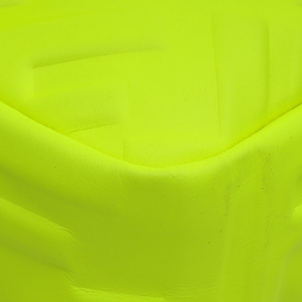 Fendi Neon Yellow FF Embossed Baguette Medium Bag