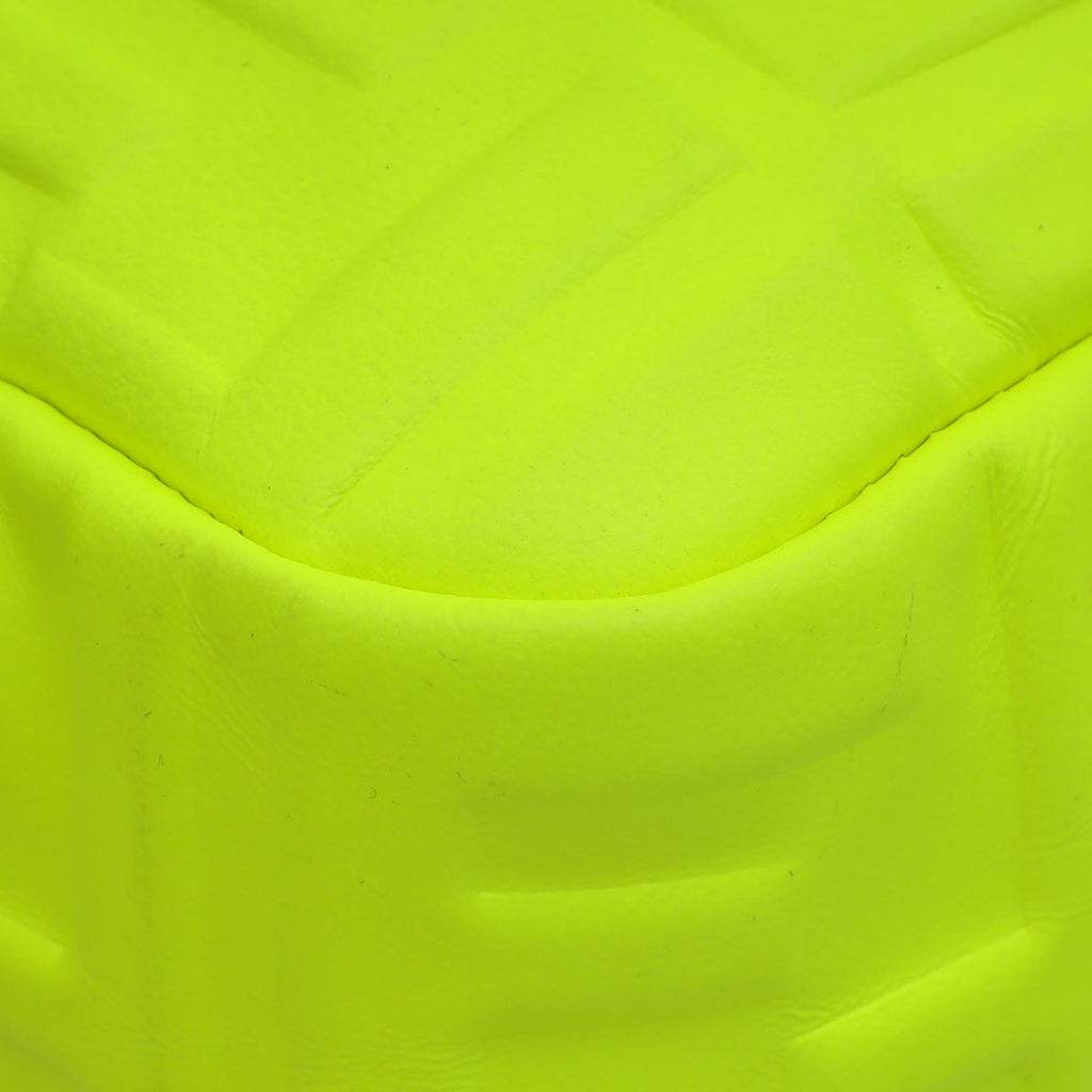 Fendi Neon Yellow FF Embossed Baguette Medium Bag