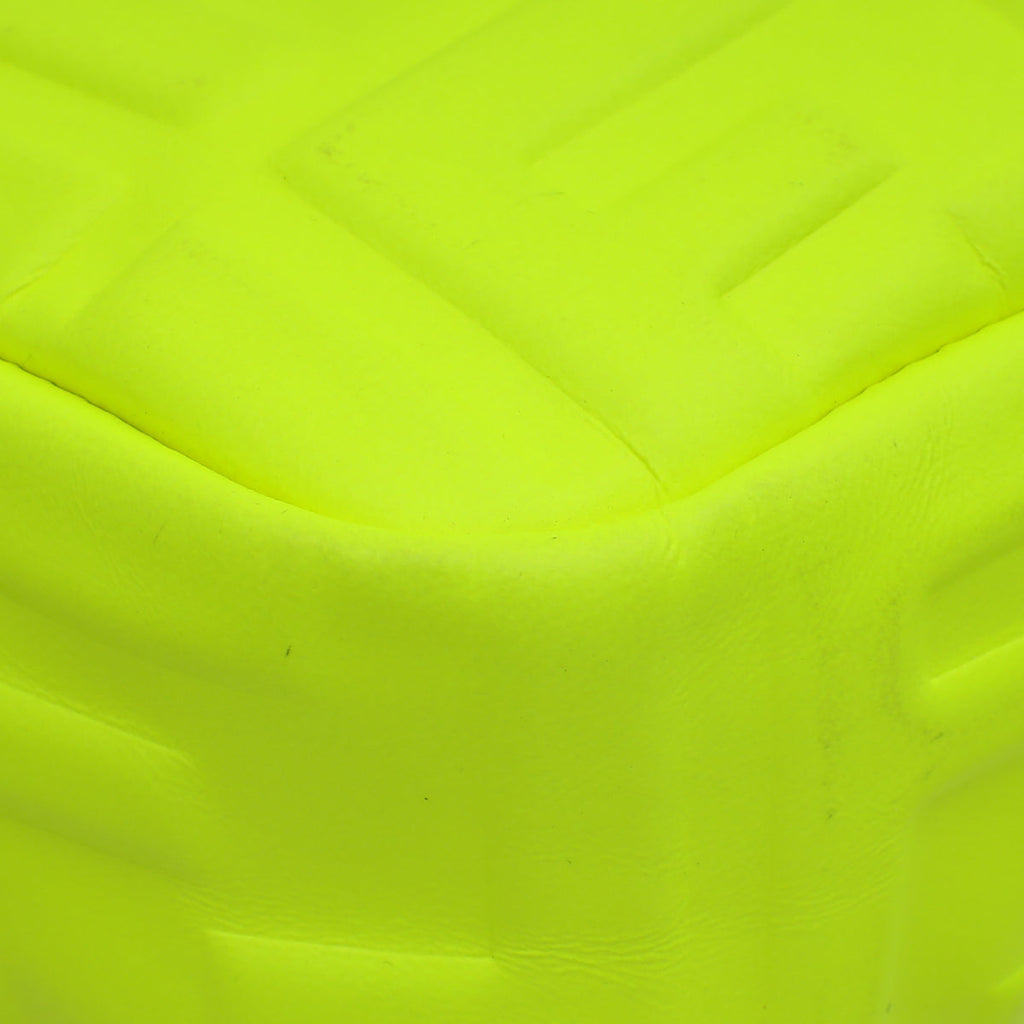 Fendi Neon Yellow FF Embossed Baguette Medium Bag