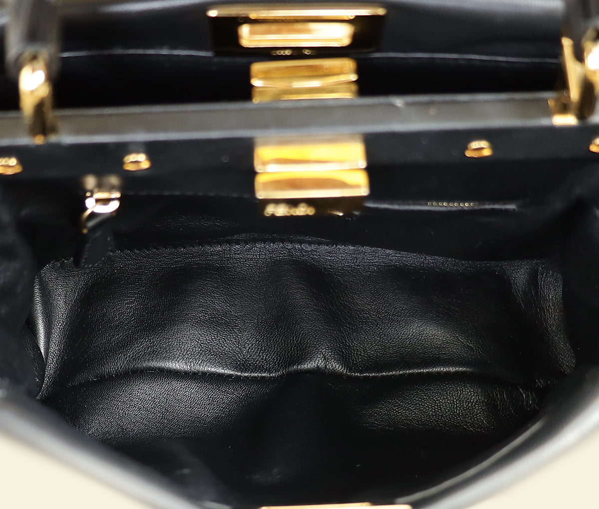 Fendi Black Mini Peekaboo Bag