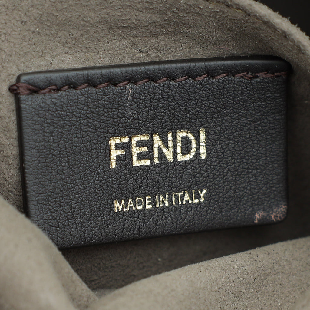 Fendi Bicolor FF Zucca Embossed Mon Tresor Small Bucket Bag