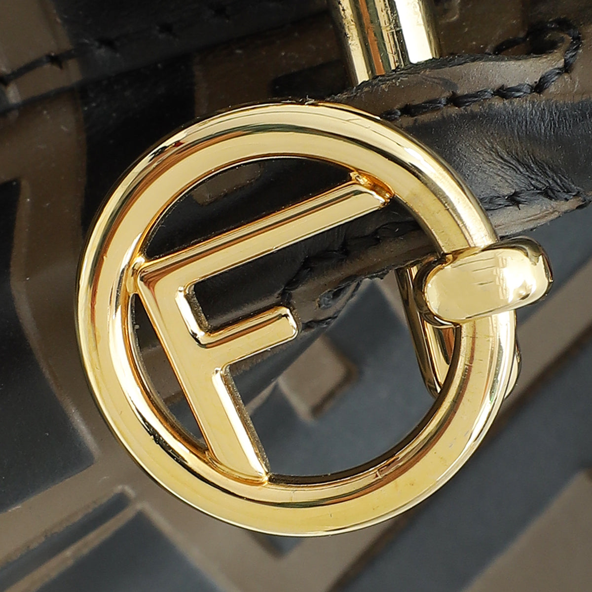 Fendi Bicolor FF Zucca Embossed Mon Tresor Small Bucket Bag