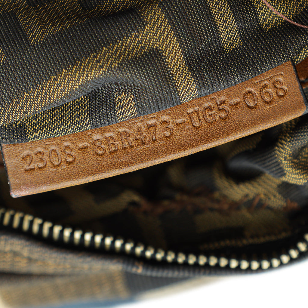 Fendi Multicolor Pequin Stripe Chef Chain Hobo Bag