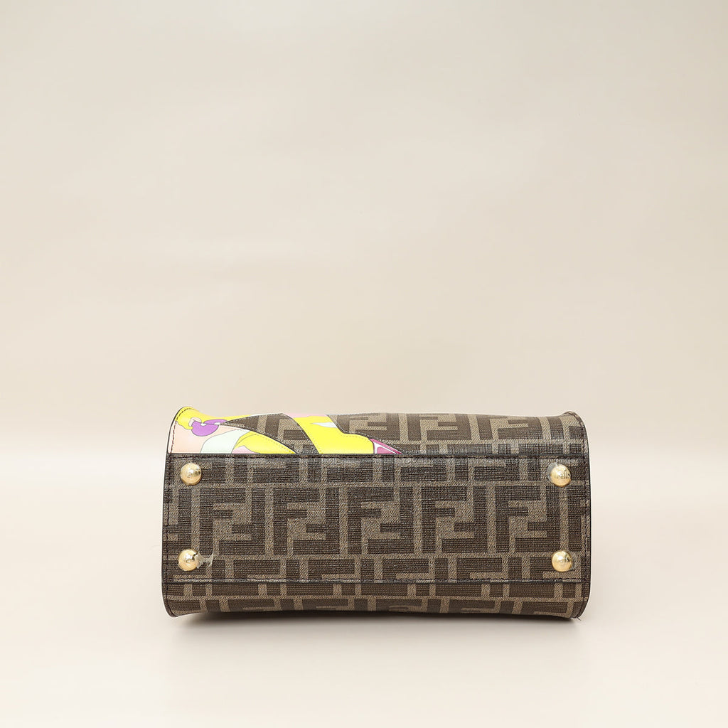 Fendi Multicolor FF Glazed With Inlay Peekaboo Mini Bag