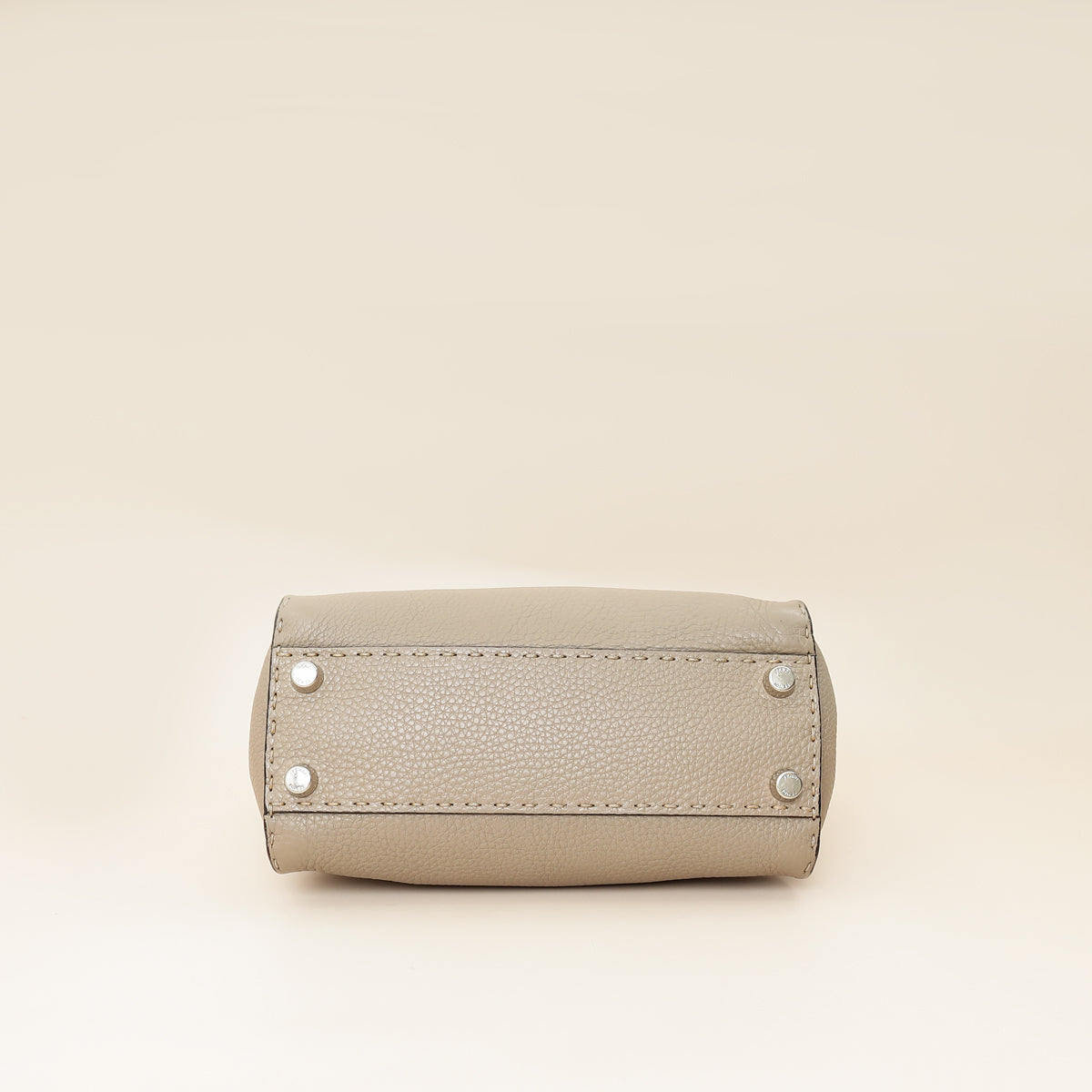 Fendi Etoupe Peekaboo Sellier Mini Python Handle Bag