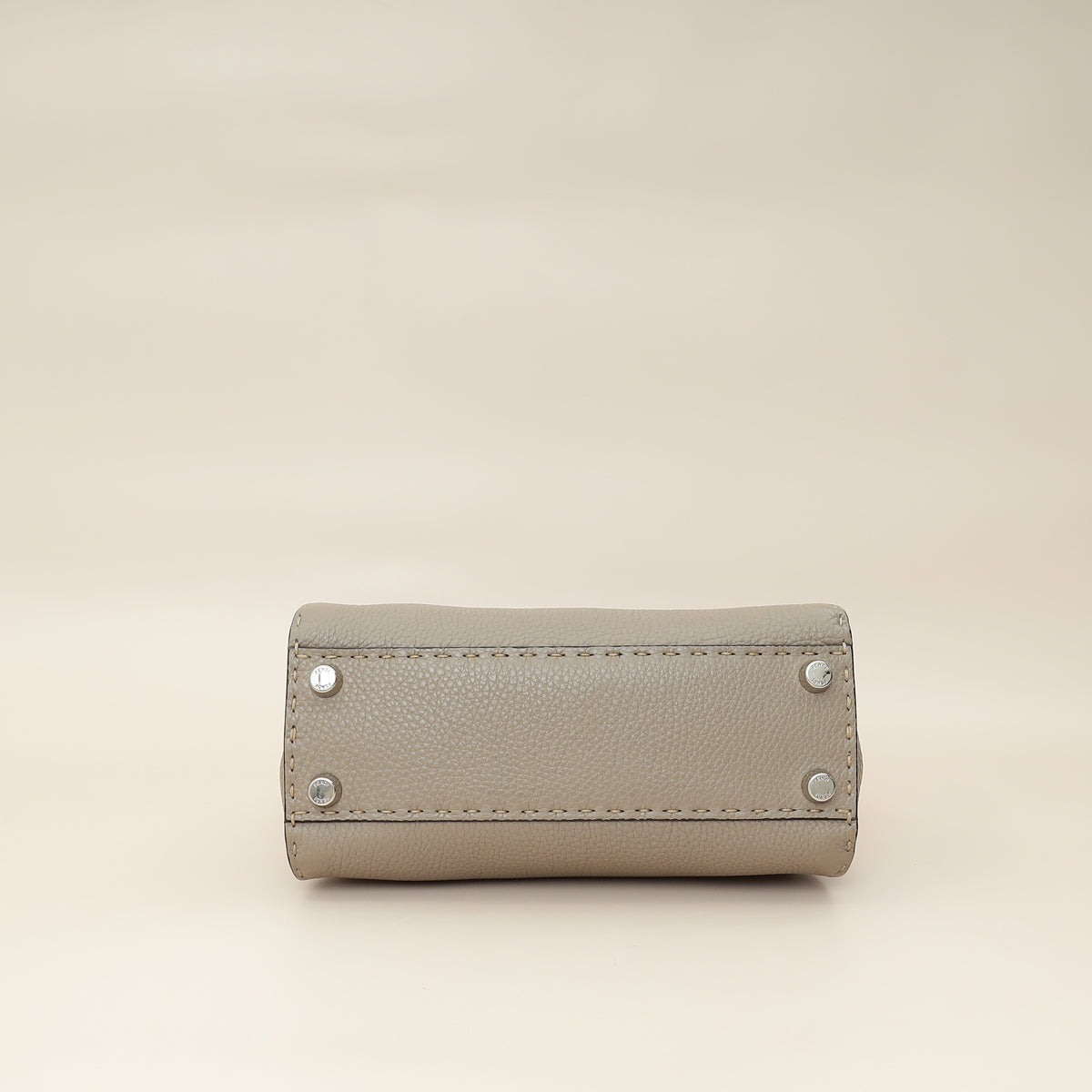 Fendi Dove Grey Peekaboo Sellier Mini Python Handle Bag
