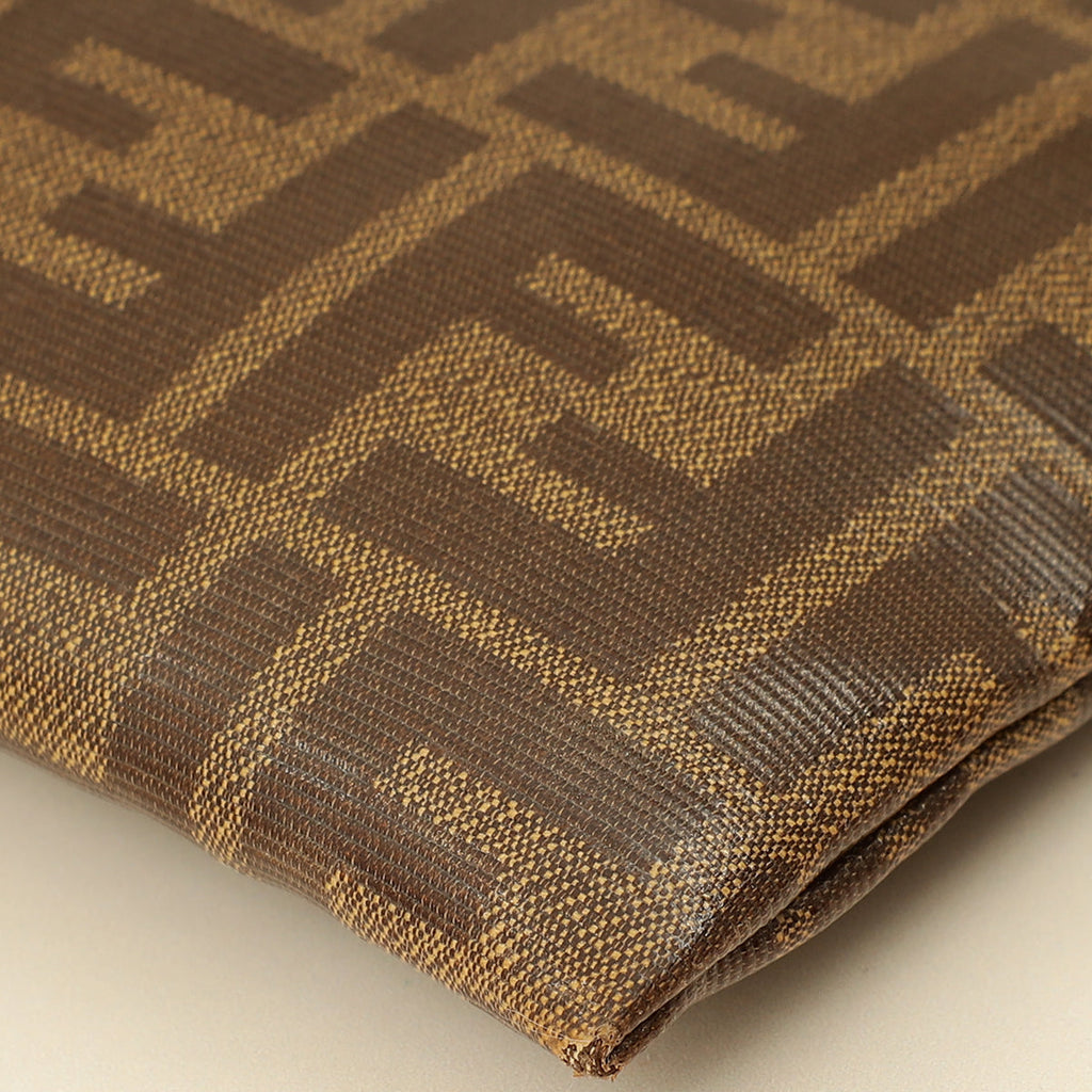 Fendi Tobacco FF Flat Baguette Medium Pouch