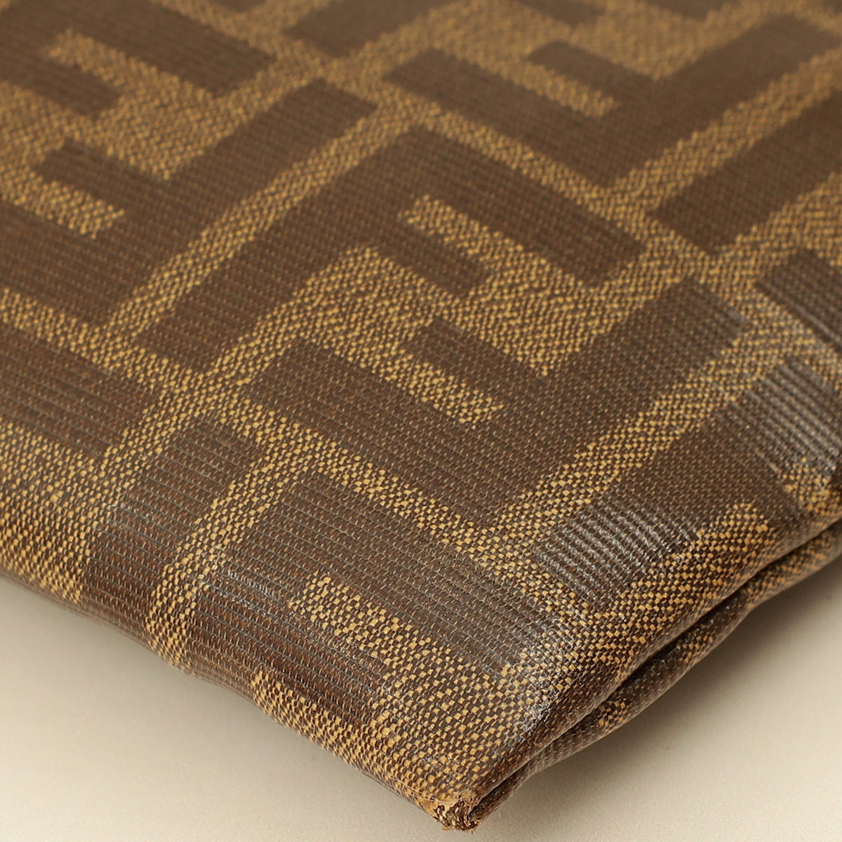 Fendi Tobacco FF Flat Baguette Medium Pouch