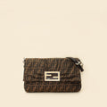 Fendi Tobacco Zucca Mia Flap Large Bag