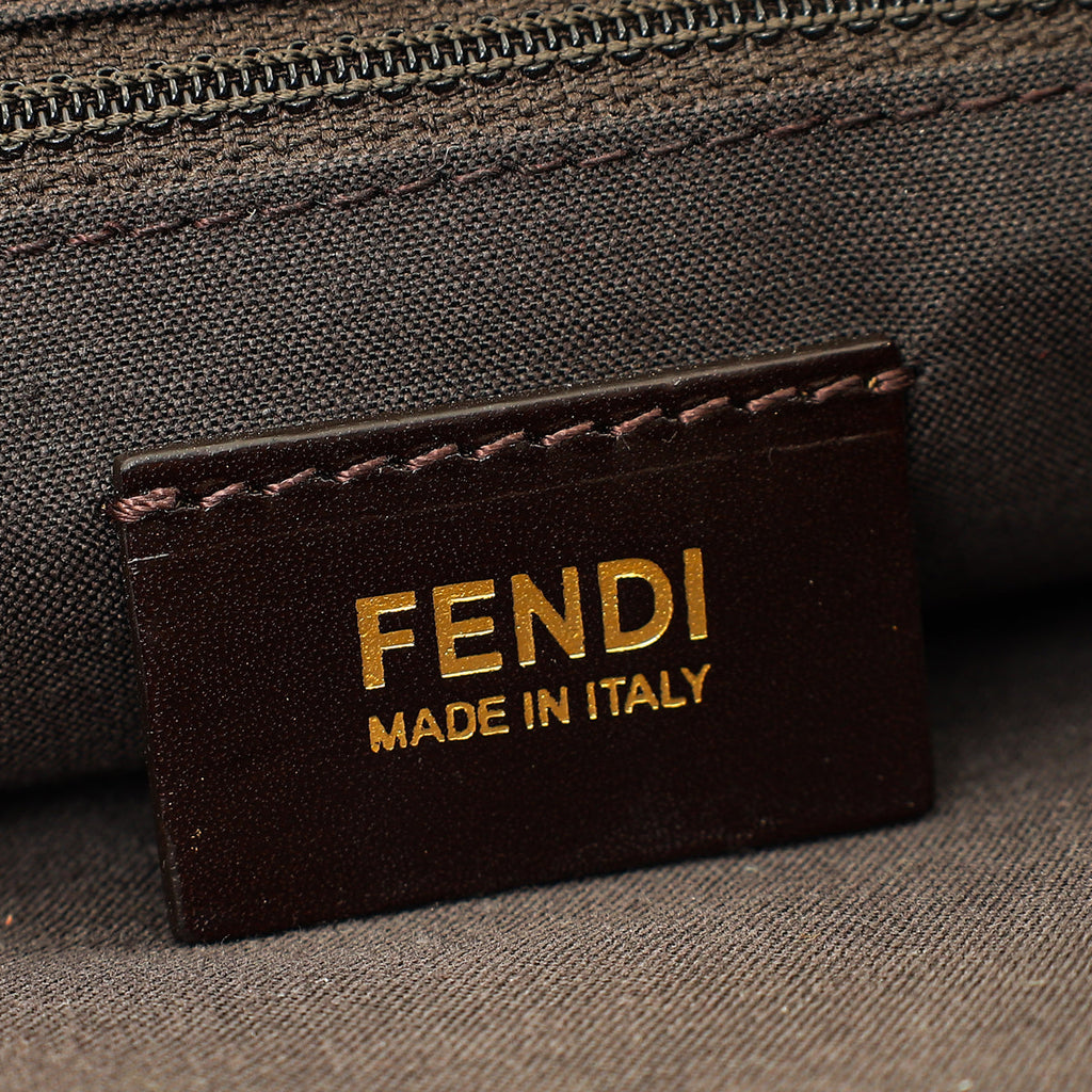 Fendi Tobacco Zucca Mia Flap Large Bag