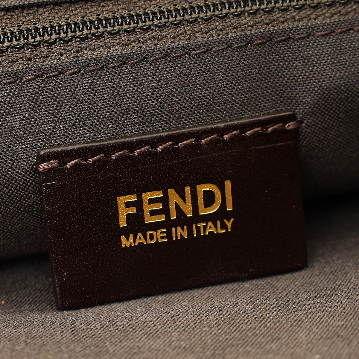 Fendi Tobacco Zucca Mia Flap Large Bag