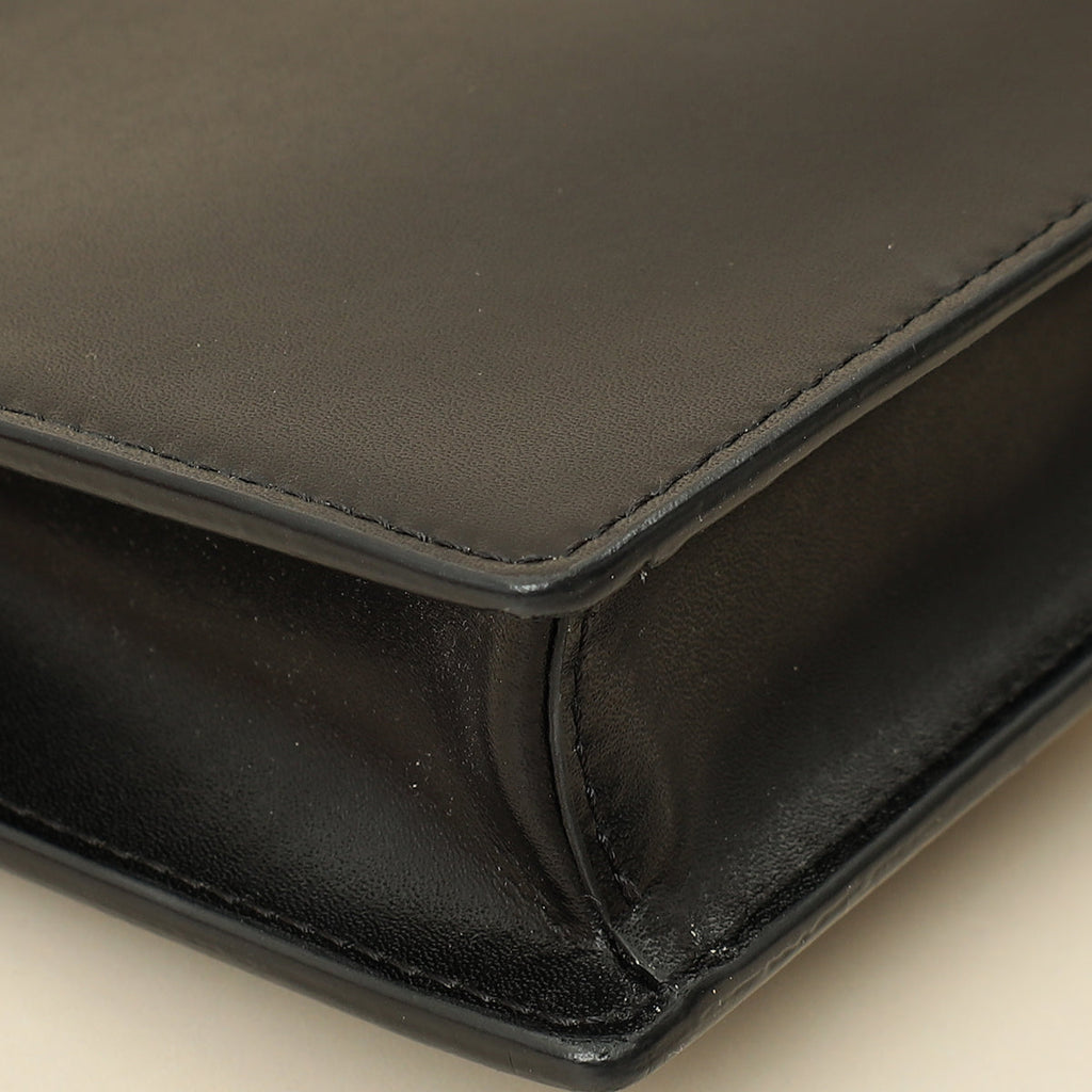 Fendi Black Medium Envelope Wallet on Chain