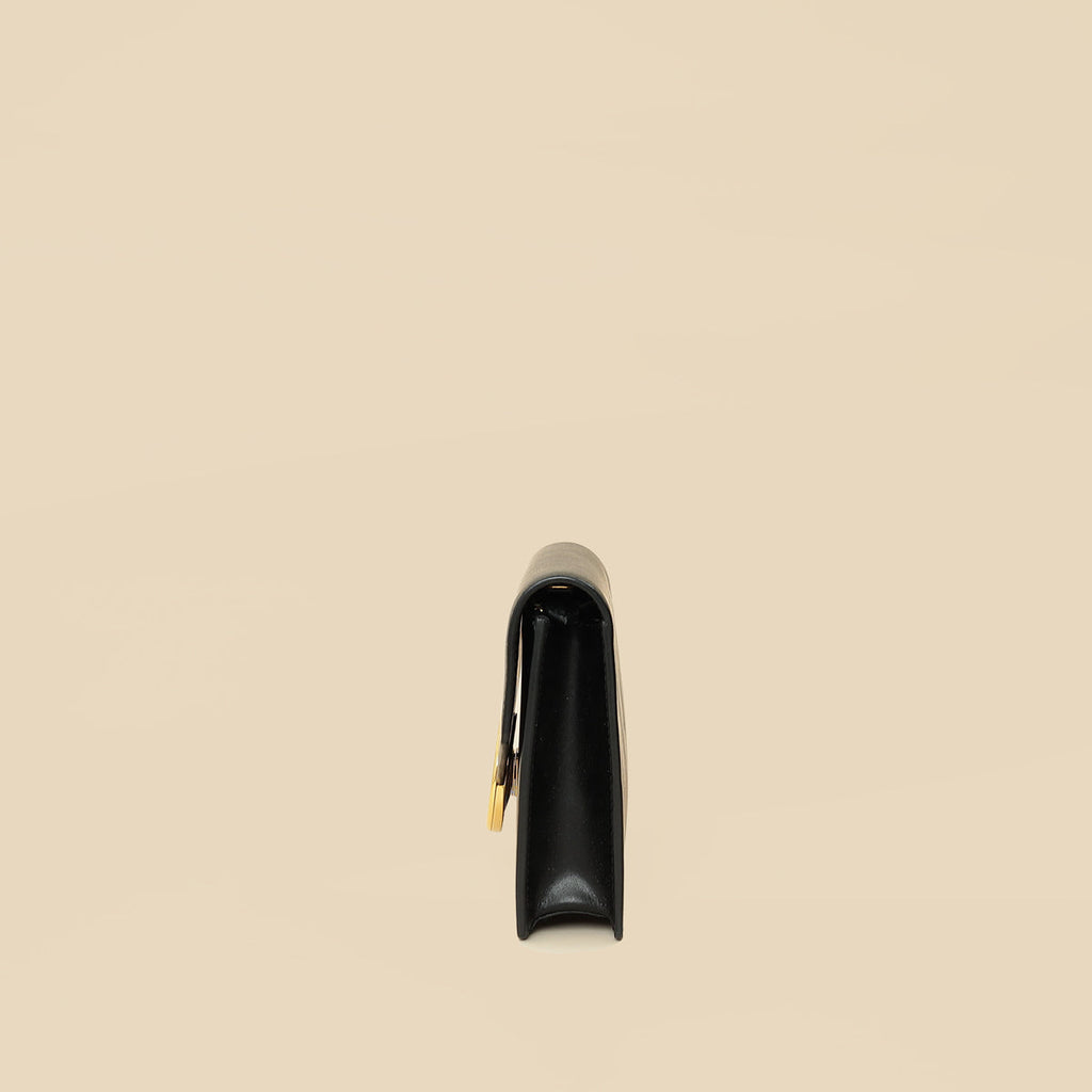 Fendi Black Medium Envelope Wallet on Chain