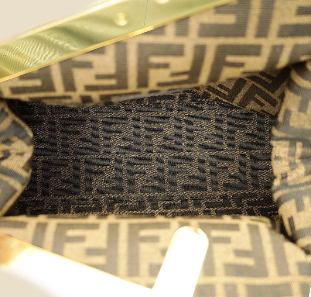 Fendi Tricolor x Versace Fendace Baroque Print "Fendi First" Medium Bag