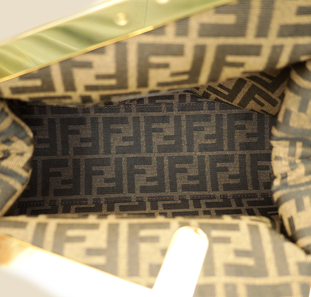 Fendi Tricolor x Versace Fendace Baroque Print "Fendi First" Medium Bag