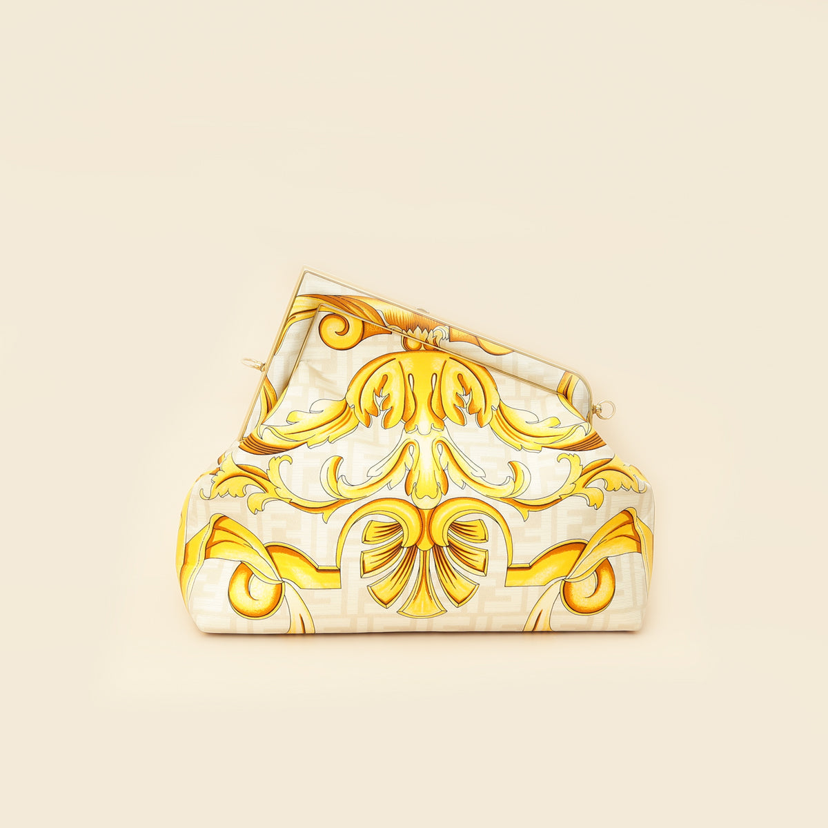 Fendi Tricolor x Versace Fendace Baroque Print "Fendi First" Medium Bag