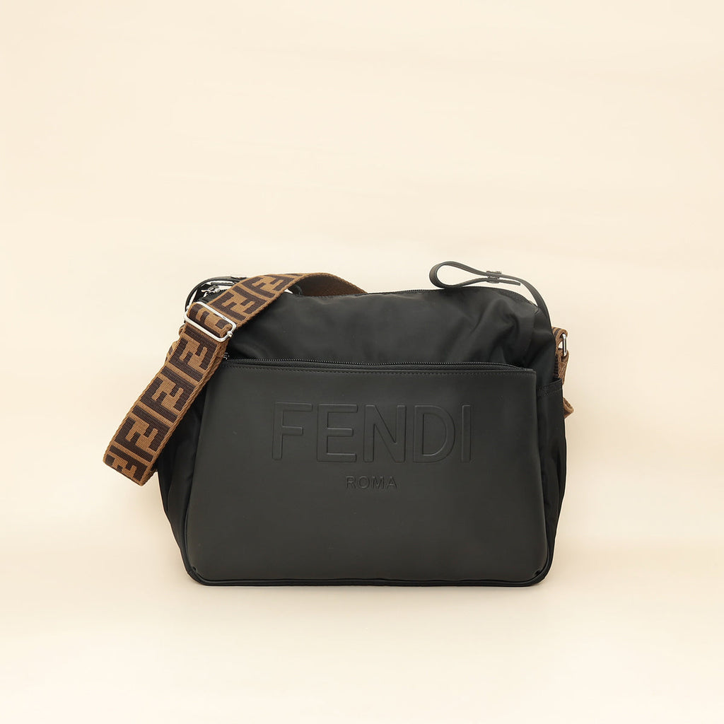 Fendi Black Logo Changing Bag