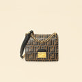Fendi Bicolor FF Embossed Kan U Chain Small Shoulder Bag