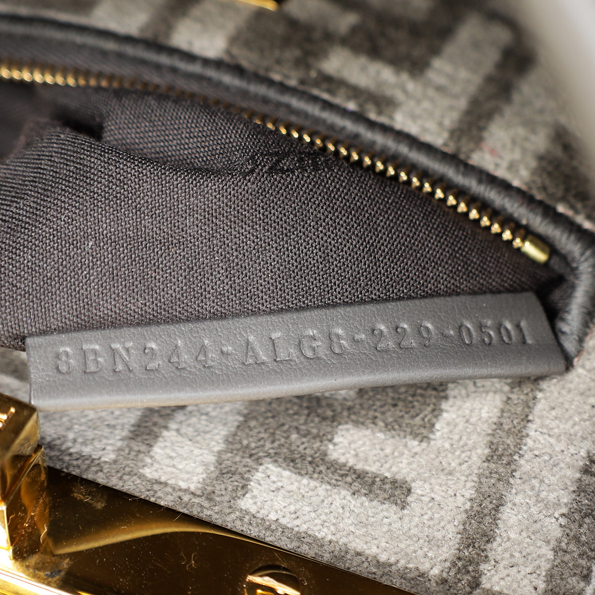 Fendi Grey Peekaboo Mini Bag